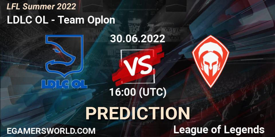 Prognoza LDLC OL - Team Oplon. 30.06.2022 at 16:00, LoL, LFL Summer 2022