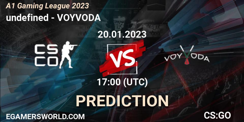 Prognoza undefined - VOYVODA. 20.01.2023 at 17:00, Counter-Strike (CS2), A1 Gaming League 2023