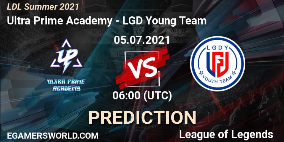 Prognoza Ultra Prime Academy - LGD Young Team. 05.07.2021 at 06:00, LoL, LDL Summer 2021
