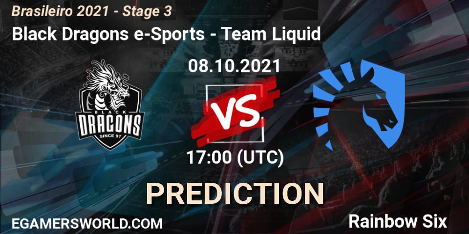 Prognoza Black Dragons e-Sports - Team Liquid. 08.10.21, Rainbow Six, Brasileirão 2021 - Stage 3
