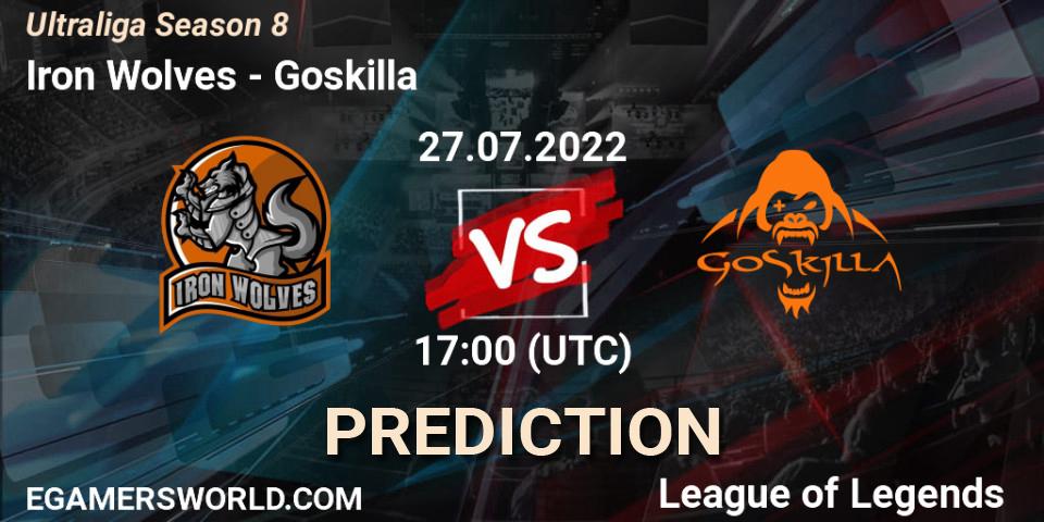 Prognoza Iron Wolves - Goskilla. 27.07.2022 at 17:20, LoL, Ultraliga Season 8