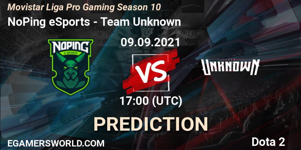 Prognoza NoPing eSports - Team Unknown. 09.09.2021 at 17:07, Dota 2, Movistar Liga Pro Gaming Season 10