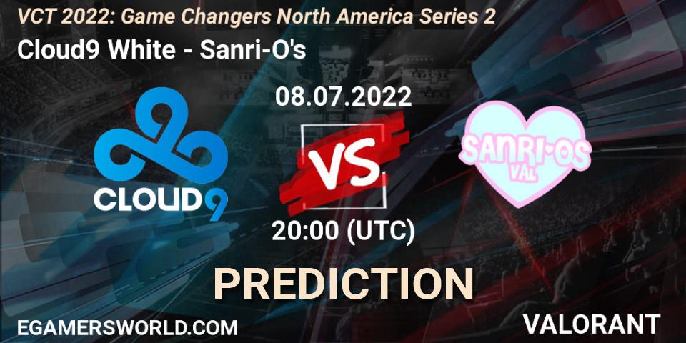 Prognoza Cloud9 White - Sanri-O's. 08.07.2022 at 20:15, VALORANT, VCT 2022: Game Changers North America Series 2