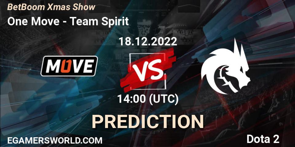 Prognoza One Move - Team Spirit. 18.12.2022 at 14:01, Dota 2, BetBoom Xmas Show