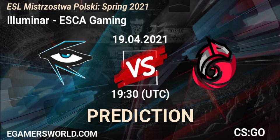 Prognoza Illuminar - ESCA Gaming. 27.04.2021 at 15:30, Counter-Strike (CS2), ESL Mistrzostwa Polski: Spring 2021