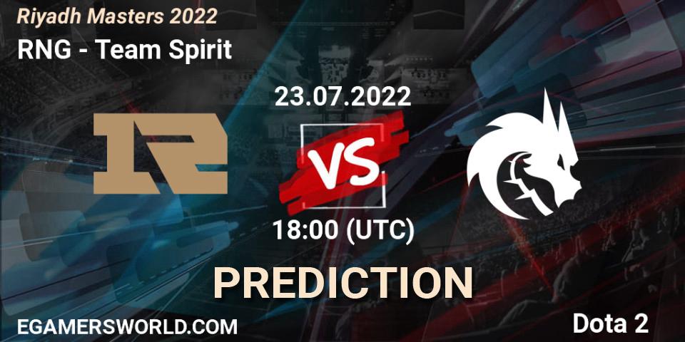 Prognoza RNG - Team Spirit. 23.07.2022 at 17:58, Dota 2, Riyadh Masters 2022