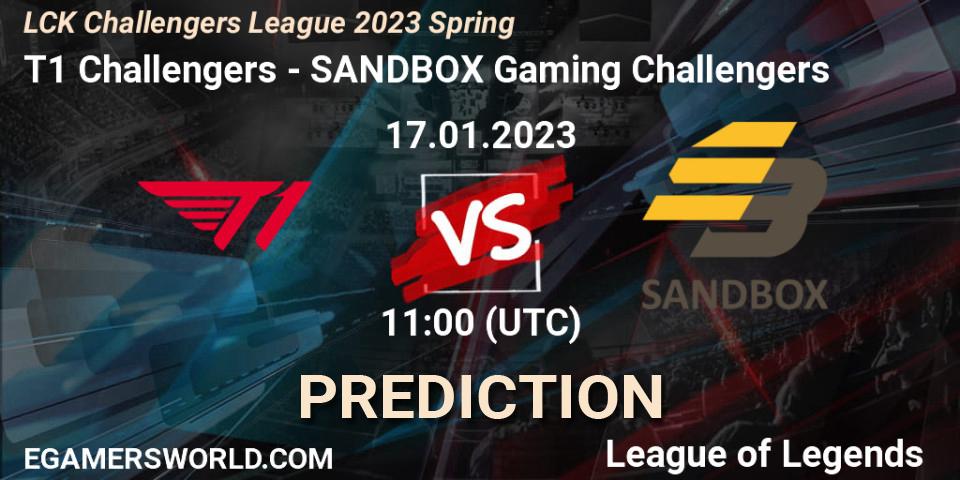 Prognoza T1 Challengers - SANDBOX Gaming Challengers. 17.01.23, LoL, LCK Challengers League 2023 Spring