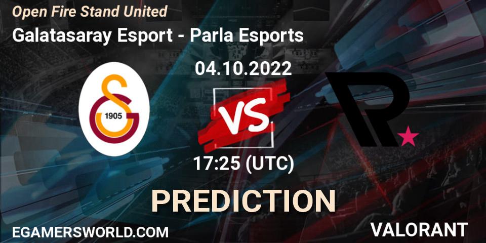Prognoza Galatasaray Esport - Parla Esports. 04.10.2022 at 17:25, VALORANT, Open Fire Stand United