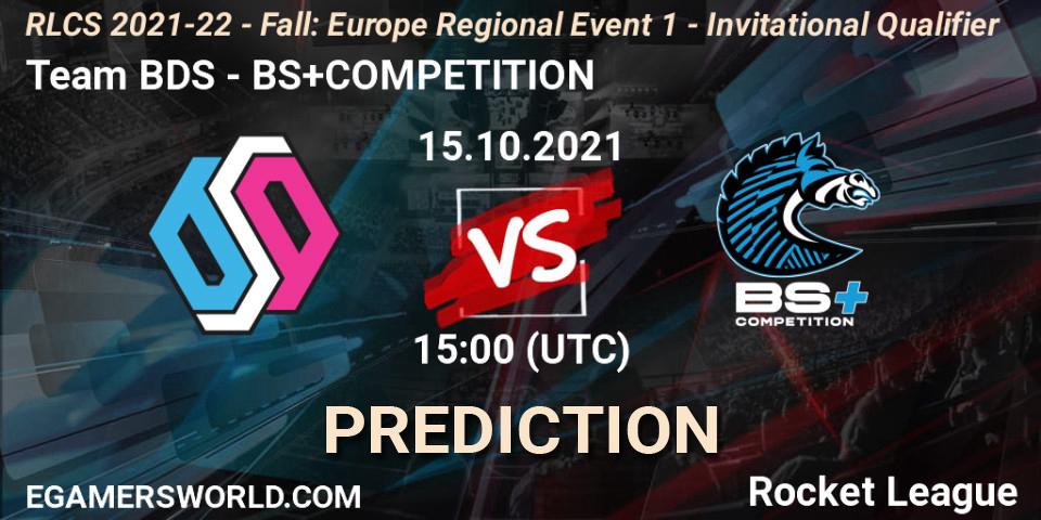 Prognoza Team BDS - BS+COMPETITION. 15.10.2021 at 15:00, Rocket League, RLCS 2021-22 - Fall: Europe Regional Event 1 - Invitational Qualifier