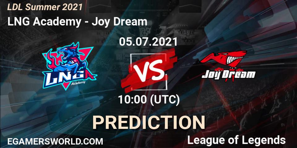 Prognoza LNG Academy - Joy Dream. 05.07.2021 at 10:30, LoL, LDL Summer 2021