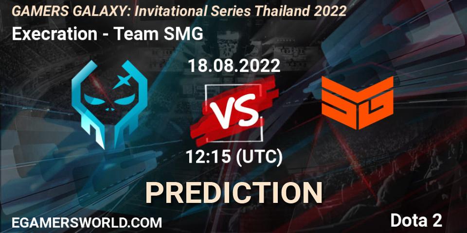 Prognoza Execration - Team SMG. 18.08.2022 at 11:35, Dota 2, GAMERS GALAXY: Invitational Series Thailand 2022