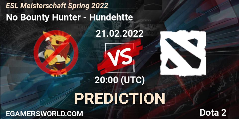 Prognoza No Bounty Hunter - Hundehütte. 21.02.2022 at 20:13, Dota 2, ESL Meisterschaft Spring 2022