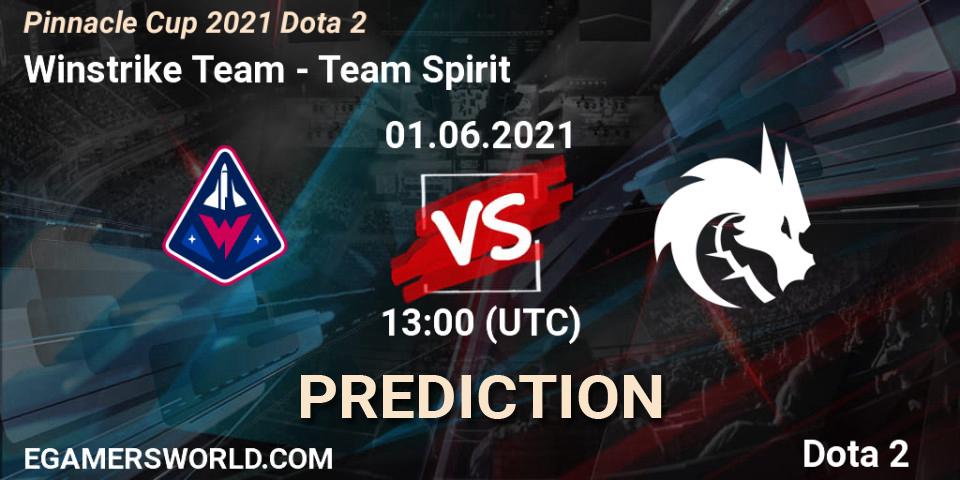 Prognoza Winstrike Team - Team Spirit. 01.06.21, Dota 2, Pinnacle Cup 2021 Dota 2