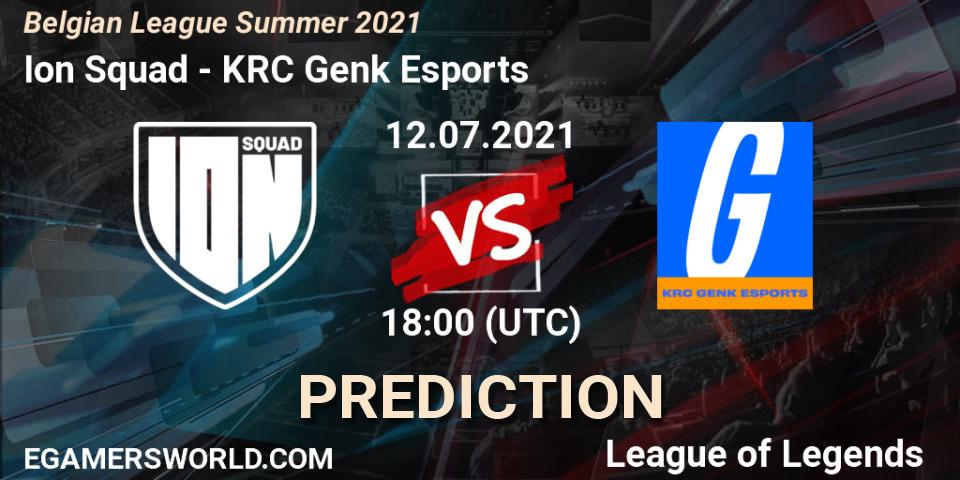 Prognoza Ion Squad - KRC Genk Esports. 12.07.2021 at 18:00, LoL, Belgian League Summer 2021