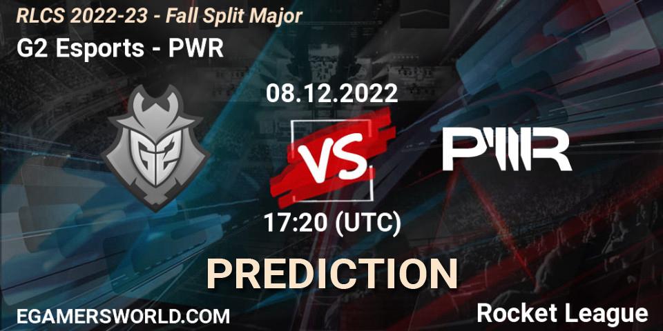 Prognoza G2 Esports - PWR. 08.12.2022 at 17:15, Rocket League, RLCS 2022-23 - Fall Split Major