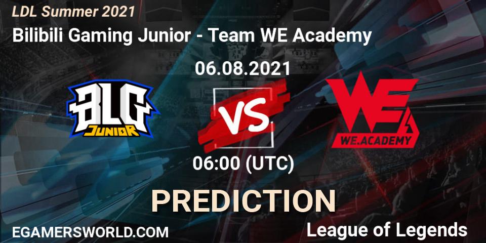 Prognoza Bilibili Gaming Junior - Team WE Academy. 06.08.2021 at 07:00, LoL, LDL Summer 2021