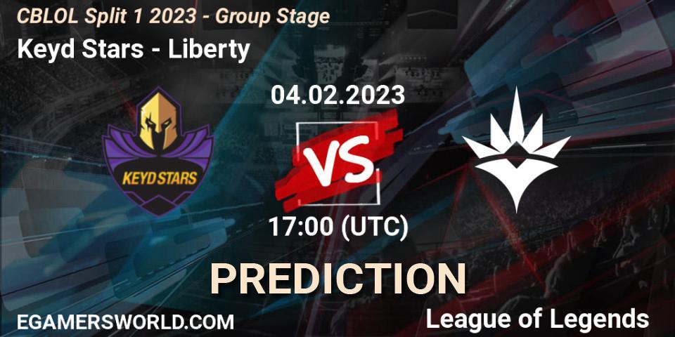 Prognoza Keyd Stars - Liberty. 04.02.23, LoL, CBLOL Split 1 2023 - Group Stage