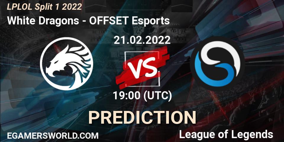 Prognoza White Dragons - OFFSET Esports. 21.02.2022 at 19:00, LoL, LPLOL Split 1 2022