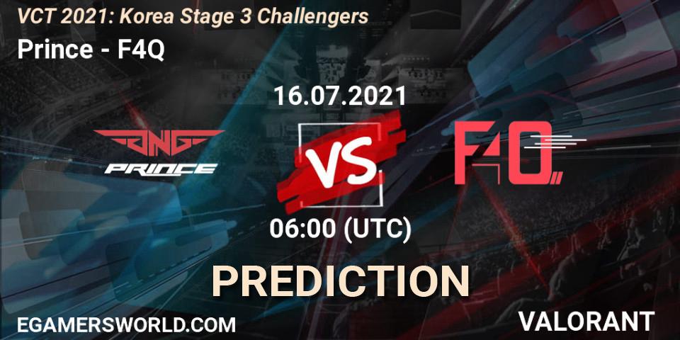 Prognoza Prince - F4Q. 16.07.2021 at 06:00, VALORANT, VCT 2021: Korea Stage 3 Challengers