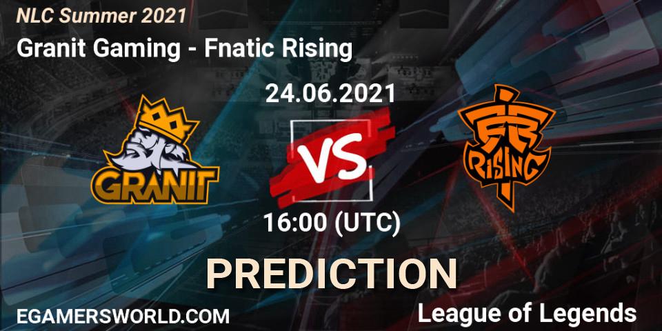 Prognoza Granit Gaming - Fnatic Rising. 24.06.2021 at 16:00, LoL, NLC Summer 2021