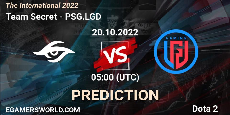 Prognoza Team Secret - PSG.LGD. 20.10.22, Dota 2, The International 2022