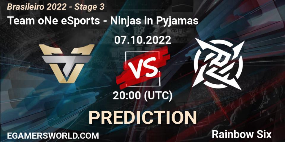 Prognoza Team oNe eSports - Ninjas in Pyjamas. 07.10.22, Rainbow Six, Brasileirão 2022 - Stage 3