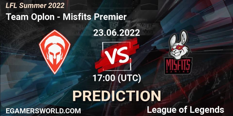 Prognoza Team Oplon - Misfits Premier. 23.06.2022 at 17:00, LoL, LFL Summer 2022