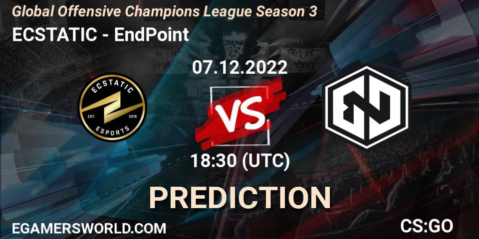 Prognoza ECSTATIC - EndPoint. 07.12.2022 at 18:30, Counter-Strike (CS2), Global Offensive Champions League Season 3