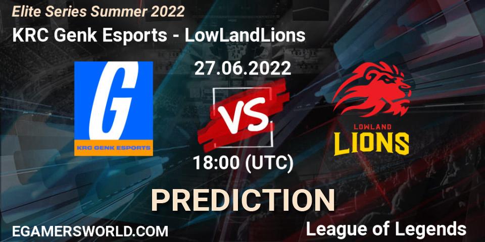 Prognoza KRC Genk Esports - LowLandLions. 27.06.22, LoL, Elite Series Summer 2022