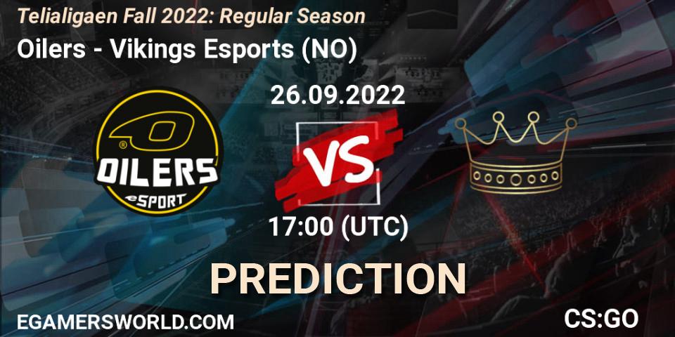 Prognoza Oilers - Vikings Esports. 29.09.2022 at 19:00, Counter-Strike (CS2), Telialigaen Fall 2022: Regular Season