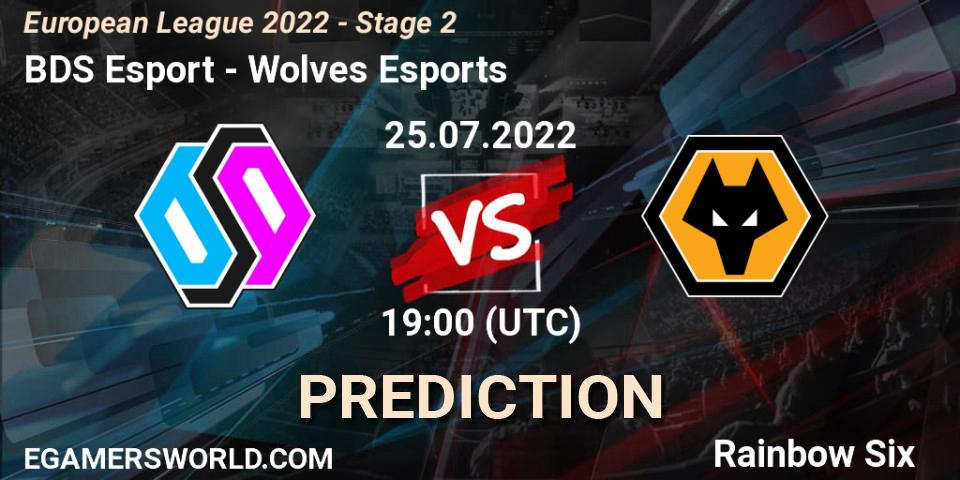 Prognoza BDS Esport - Wolves Esports. 25.07.2022 at 18:00, Rainbow Six, European League 2022 - Stage 2
