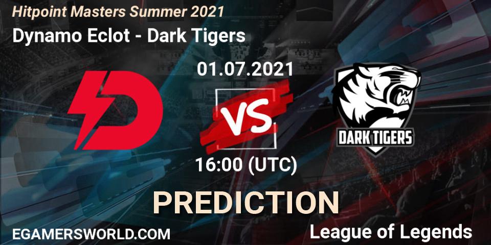 Prognoza Dynamo Eclot - Dark Tigers. 01.07.2021 at 16:00, LoL, Hitpoint Masters Summer 2021