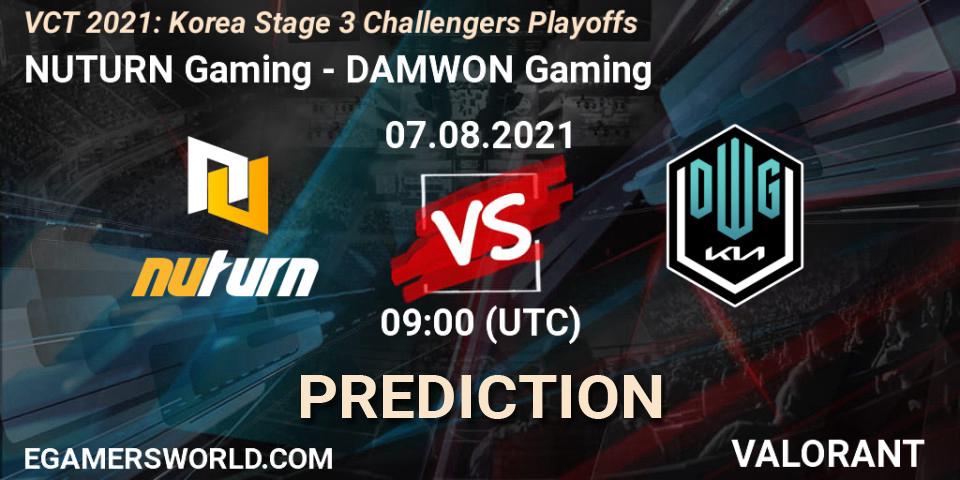 Prognoza NUTURN Gaming - DAMWON Gaming. 07.08.2021 at 11:00, VALORANT, VCT 2021: Korea Stage 3 Challengers Playoffs