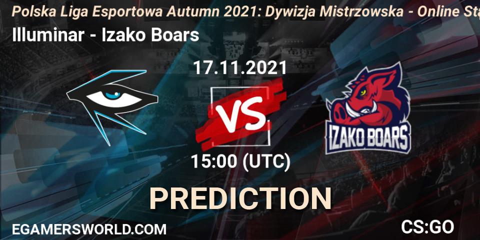 Prognoza Illuminar - Izako Boars. 17.11.21, CS2 (CS:GO), Polska Liga Esportowa Autumn 2021: Dywizja Mistrzowska - Online Stage
