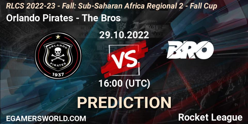 Prognoza Orlando Pirates - The Bros. 29.10.2022 at 16:00, Rocket League, RLCS 2022-23 - Fall: Sub-Saharan Africa Regional 2 - Fall Cup