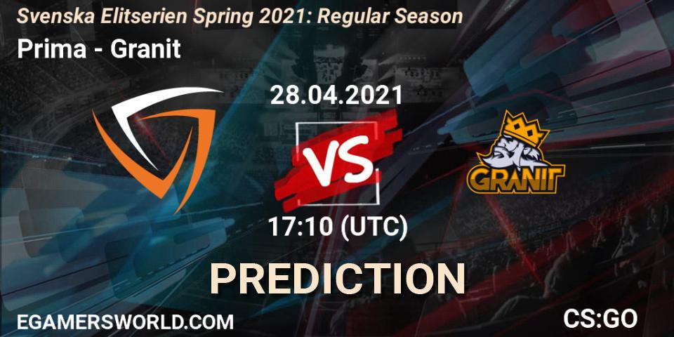 Prognoza Prima - Granit. 28.04.2021 at 17:10, Counter-Strike (CS2), Svenska Elitserien Spring 2021: Regular Season