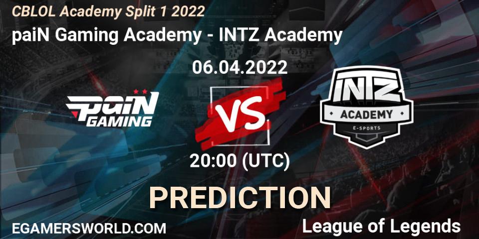 Prognoza paiN Gaming Academy - INTZ Academy. 06.04.2022 at 19:00, LoL, CBLOL Academy Split 1 2022