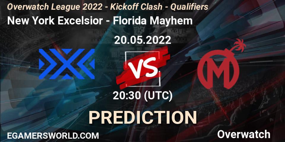 Prognoza New York Excelsior - Florida Mayhem. 20.05.2022 at 20:30, Overwatch, Overwatch League 2022 - Kickoff Clash - Qualifiers