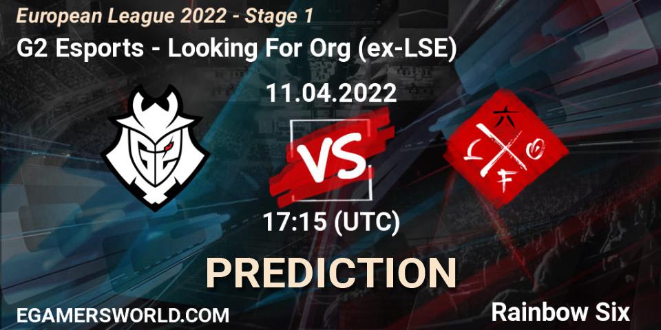 Prognoza G2 Esports - Looking For Org (ex-LSE). 11.04.22, Rainbow Six, European League 2022 - Stage 1