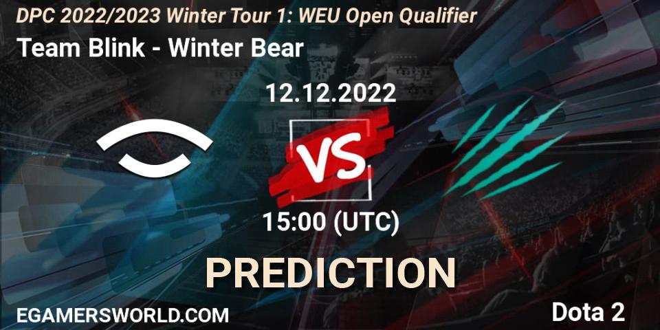 Prognoza Team Blink - NOSTRVM. 12.12.2022 at 15:00, Dota 2, DPC 2022/2023 Winter Tour 1: WEU Open Qualifier 1