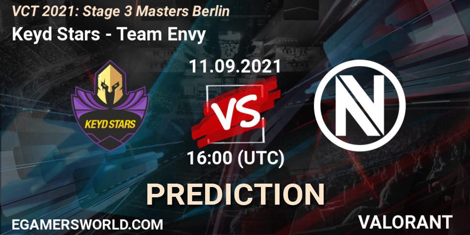 Prognoza Keyd Stars - Team Envy. 11.09.2021 at 19:00, VALORANT, VCT 2021: Stage 3 Masters Berlin