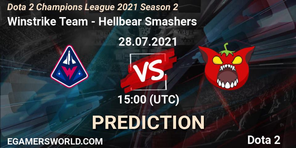 Prognoza Winstrike Team - Hellbear Smashers. 28.07.2021 at 15:00, Dota 2, Dota 2 Champions League 2021 Season 2