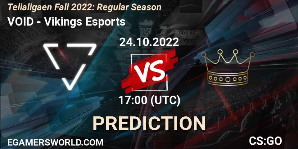 Prognoza VOID - Vikings Esports. 24.10.2022 at 16:00, Counter-Strike (CS2), Telialigaen Fall 2022: Regular Season