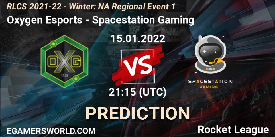 Prognoza Oxygen Esports - Spacestation Gaming. 15.01.2022 at 21:00, Rocket League, RLCS 2021-22 - Winter: NA Regional Event 1