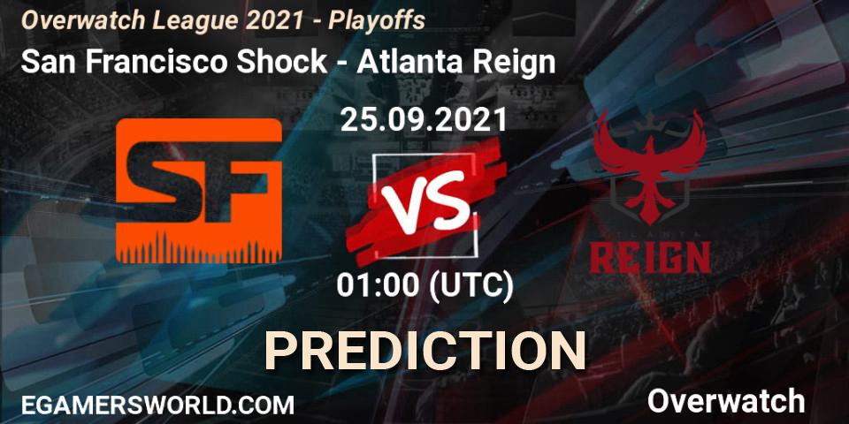 Prognoza San Francisco Shock - Atlanta Reign. 25.09.2021 at 01:00, Overwatch, Overwatch League 2021 - Playoffs