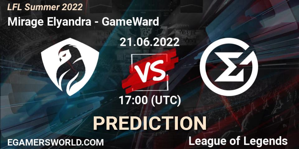 Prognoza Mirage Elyandra - GameWard. 21.06.2022 at 17:00, LoL, LFL Summer 2022