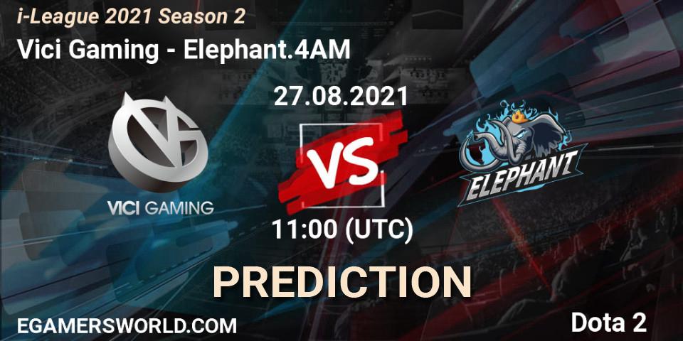 Prognoza Vici Gaming - Elephant.4AM. 27.08.2021 at 11:10, Dota 2, i-League 2021 Season 2