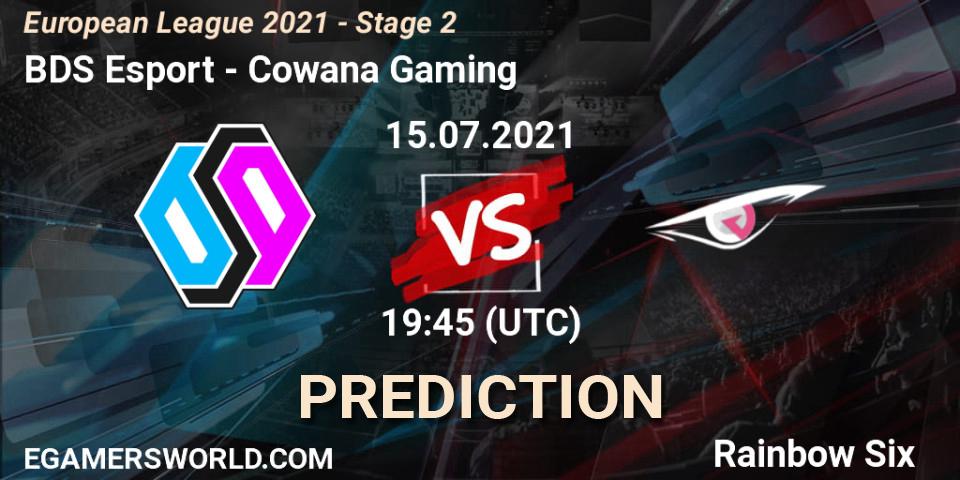 Prognoza BDS Esport - Cowana Gaming. 15.07.2021 at 19:45, Rainbow Six, European League 2021 - Stage 2