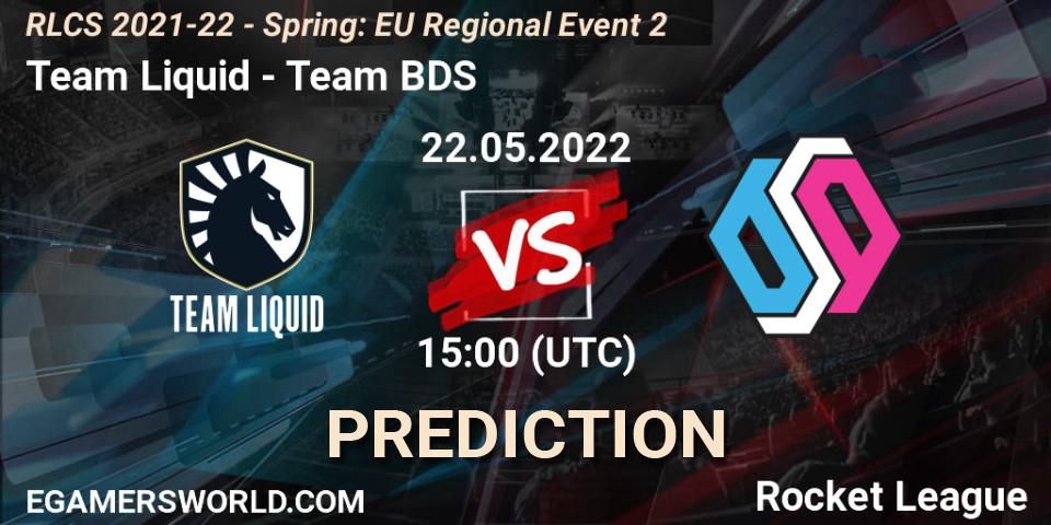 Prognoza Team Liquid - Team BDS. 22.05.2022 at 15:00, Rocket League, RLCS 2021-22 - Spring: EU Regional Event 2