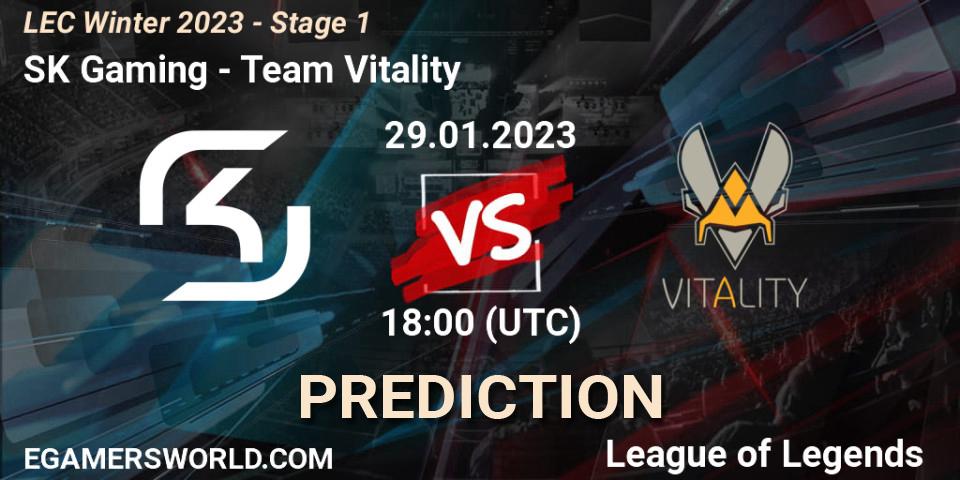 Prognoza SK Gaming - Team Vitality. 29.01.23, LoL, LEC Winter 2023 - Stage 1